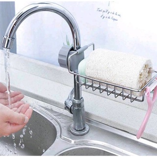 Khay inox gắn vòi rửa chén