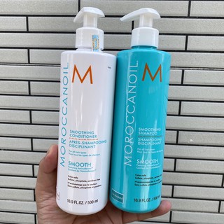 Dầu gội xả suôn mượt Smooth Moroccanoil 500mlx2 [ Fanola ]