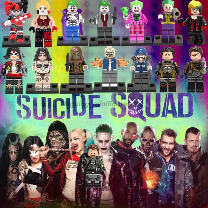 Bộ đồ chơi khối lắ́p ráp Lego mô hình nhân vật Harley Quinn Joker Batman Superman trong Suicide Squad