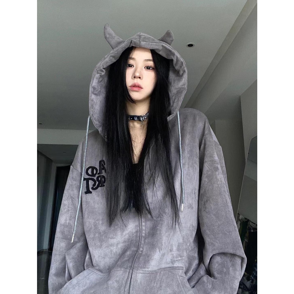 Áo Khoác Cardigan Tay Dài Có Khóa Kéo Phong Cách Hàn Quốc Thời Trang Thu Đông Mới 2022