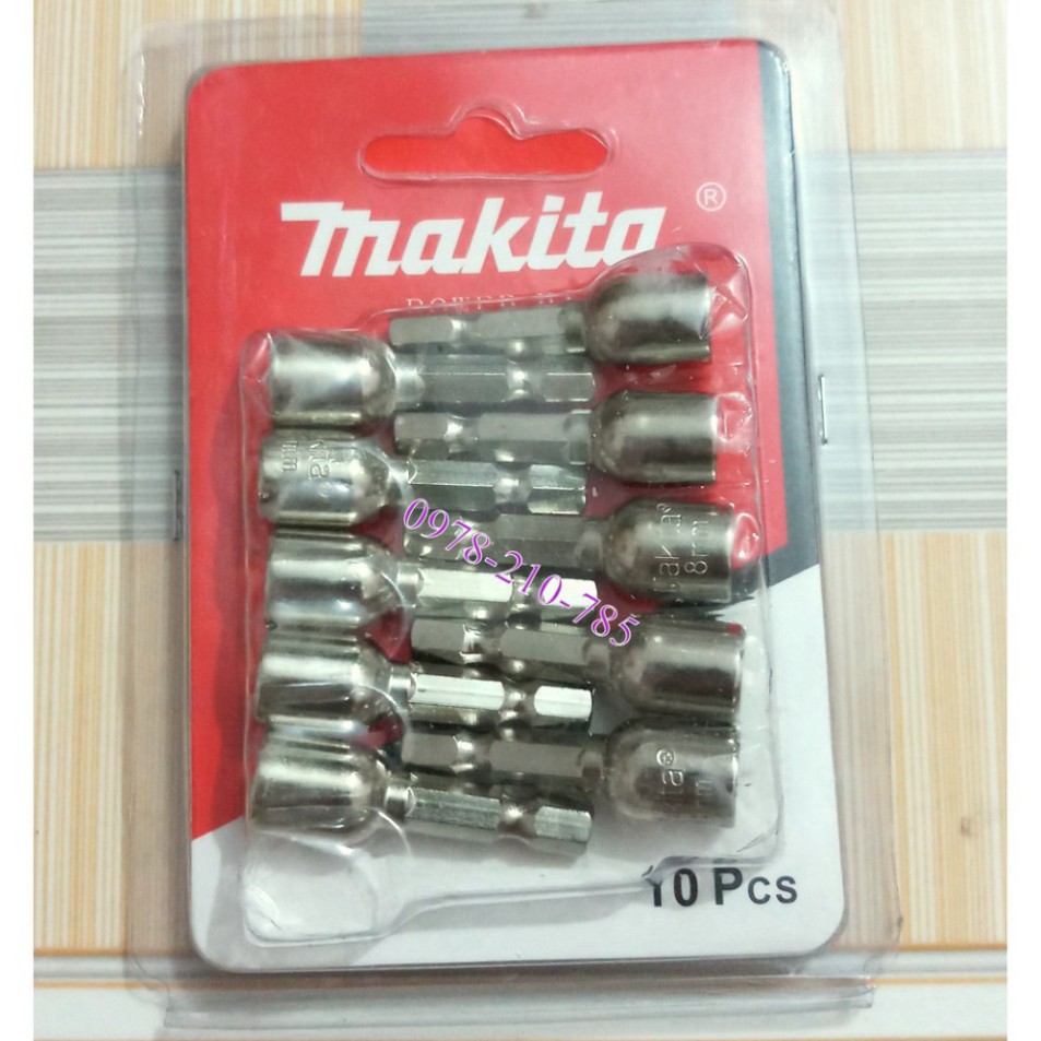 [Công Ty] Bộ 10 đầu vít bắn tôn lục giác Makita