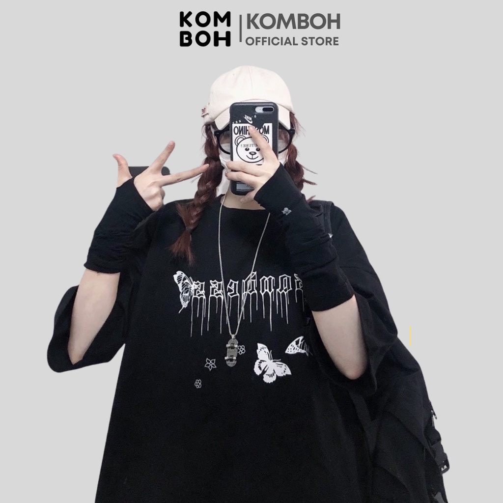 Áo thun tay lỡ KOMBOH phông Unisex nam nữ oversize form rộng đẹp ulzzang 229 KOMBOH A133