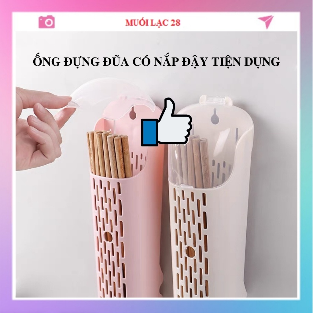 Ống đựng đũa treo tường có nắp đậy tiện dụng chống nấm mốc chống bụi MUL23