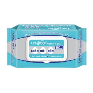 Khăn ướt cồn let-green 50 miếng/bao