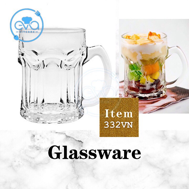Bộ 12 Ly Thủy Tinh Có Quai 330 Ml Việt Nam 332VN