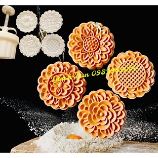 Khuôn trung thu lò xo vân cổ 4 mặt 150g, 180g (khách tự chọn cỡ)