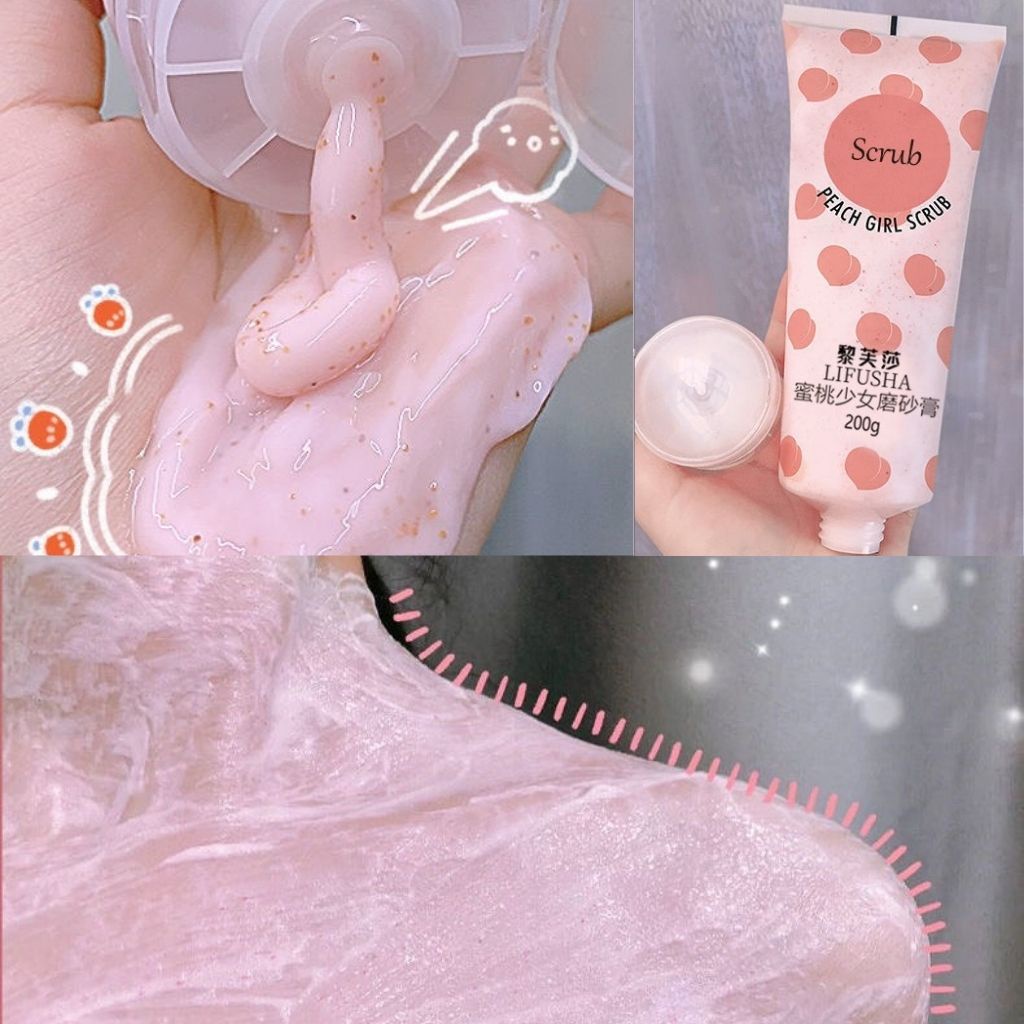 Tuýp 200g Kem Tẩy Tế Bào Chết Đào LIFUSHA - Nội Địa Trung