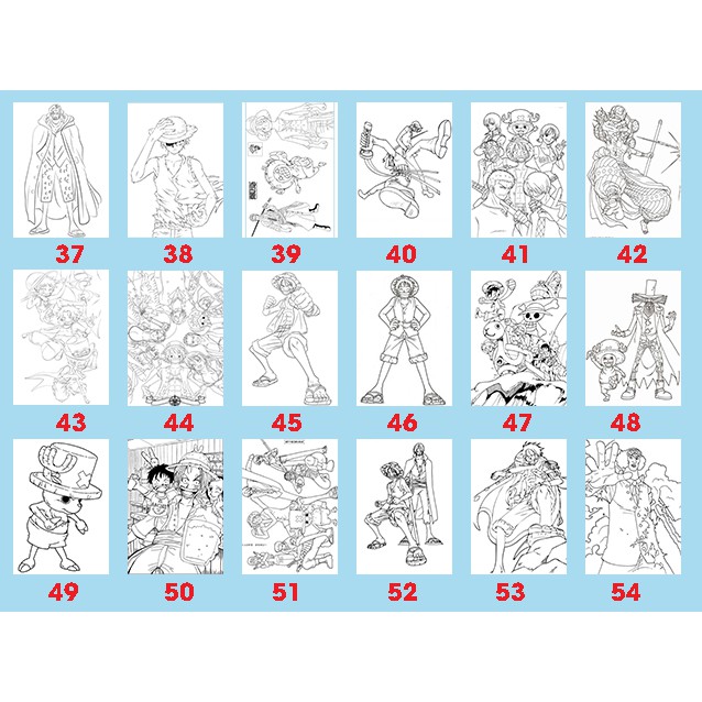 Bộ Tranh tô màu Anime One Piece được chọn mẫu - Dành cho các Fan của One Piece yêu thích sáng tạo