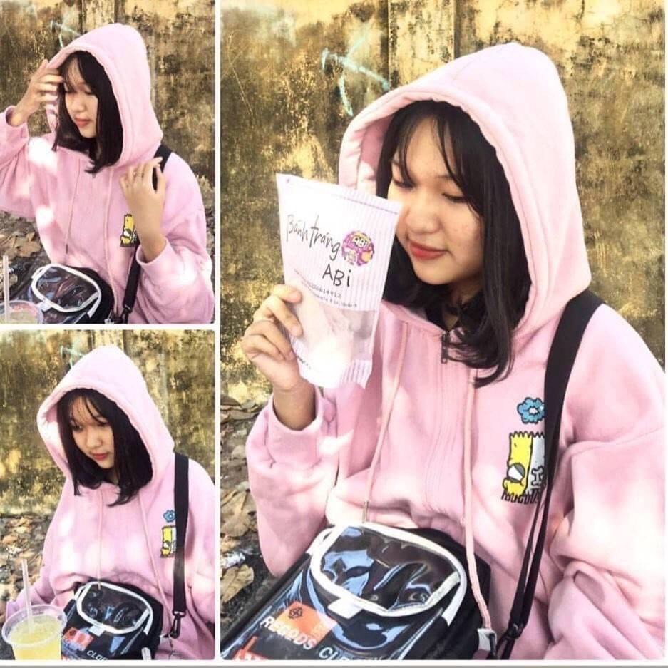 Áo khoác Hoodie nỉ nam nữ form rộng Simpson Freesize mặc vừa từ 40-65kg Molly Fashion | BigBuy360 - bigbuy360.vn