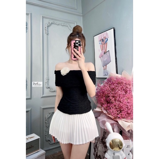 Áo trễ vai gân sóng