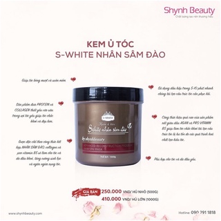 Ủ tóc nhân sâm đào Swhite chính hãng
