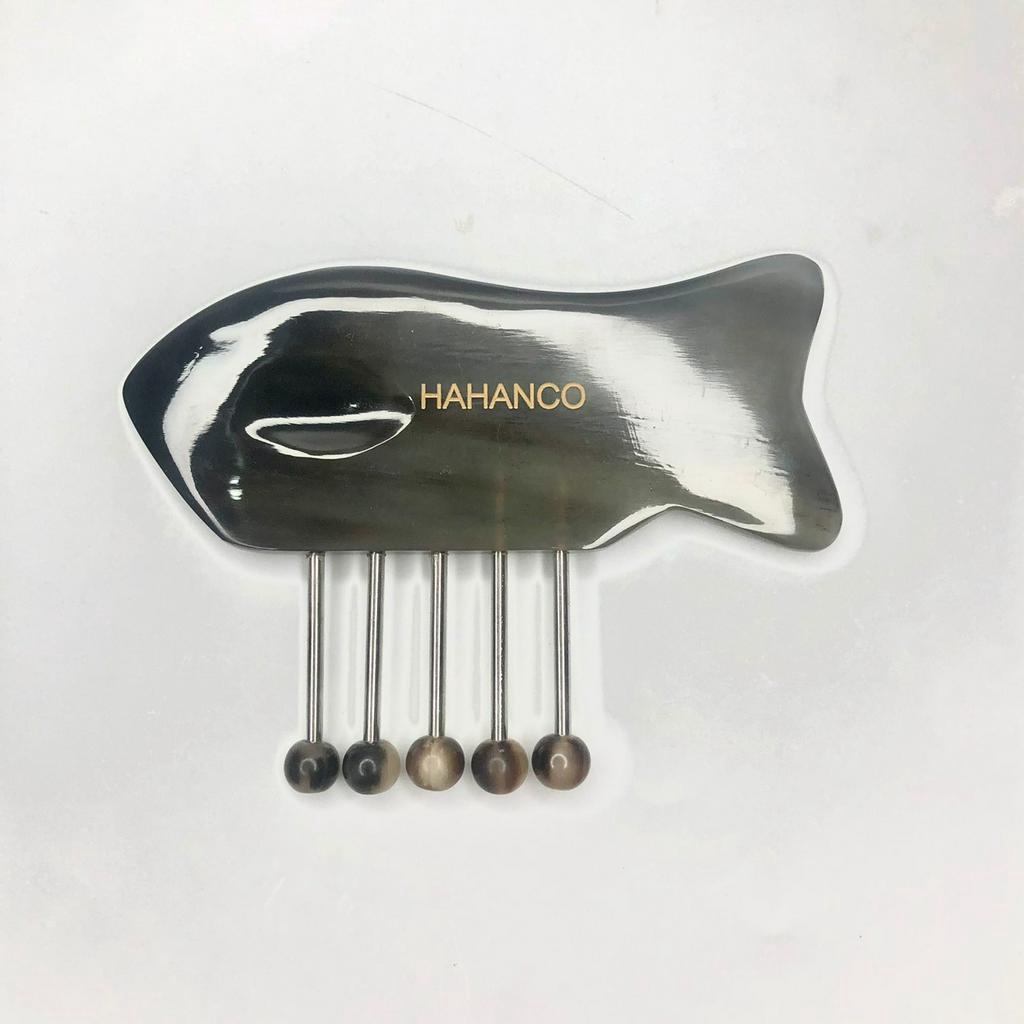 Lược Mát Xa Cá 5 Chân Bi Sừng HAHANCO Chải Thông Kinh Lạc