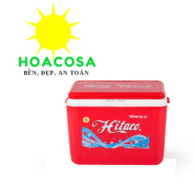 Thùng đá 55 Lít (55L) Hitaco (Nhựa Hiệp Thành) nắp liền,có vòi xả,giữ lạnh lâu Đồ gia dụng Hoacosa