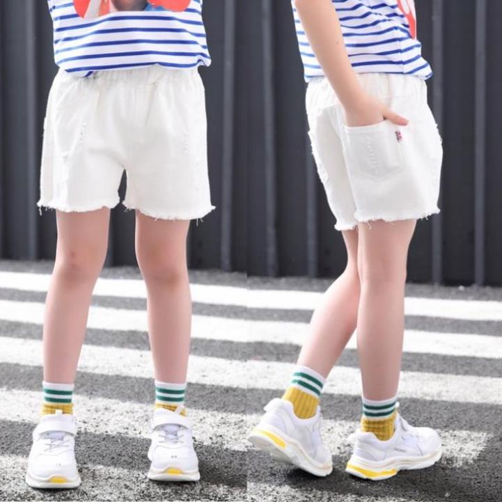 Quần sooc trắng cho bé gái lớn (3 - 12 tuổi)☑️ quần short kakii size đại 30kg, 35kg, 40kg, 45kg, 50kg