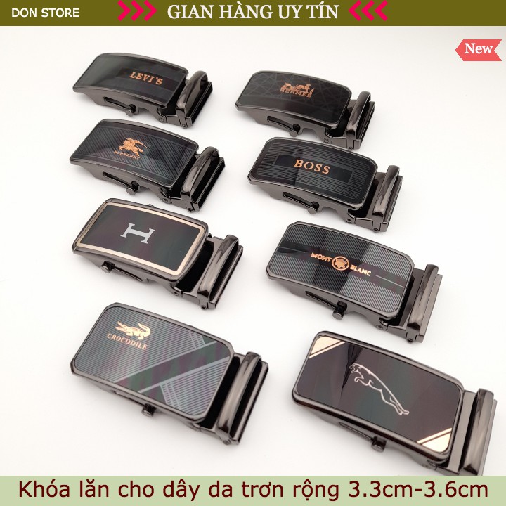 Mặt Khóa Thắt Lưng Nam Kiểu Con Lăn Cho Dây Da Trơn (Hàng loại 1 dày dặn, bền bỉ) cho dây 3.3-3.6cm