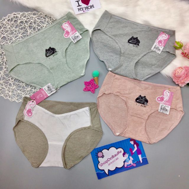 Quần lót bầu sau sinh cạp chéo hình HEO CUTE Cao cấp - 𝐐𝐋𝟎𝟔