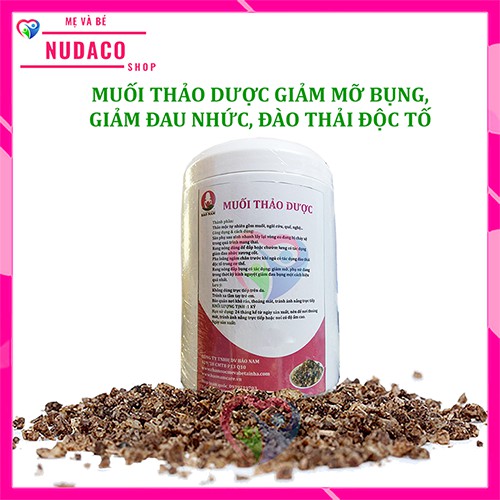 MUỐI THẢO DƯỢC GIÚP SĂN CHẮC BỤNG, GIẢM ĐAU MỎI, ĐÀO THẢI ĐỘC TỐ NUDACO