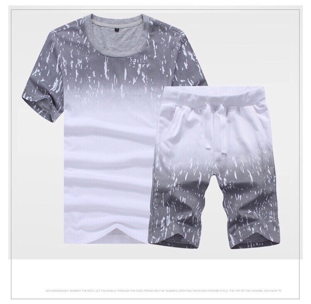 Bộ quần áo mặc nhà thời trang nam phối màu Wear