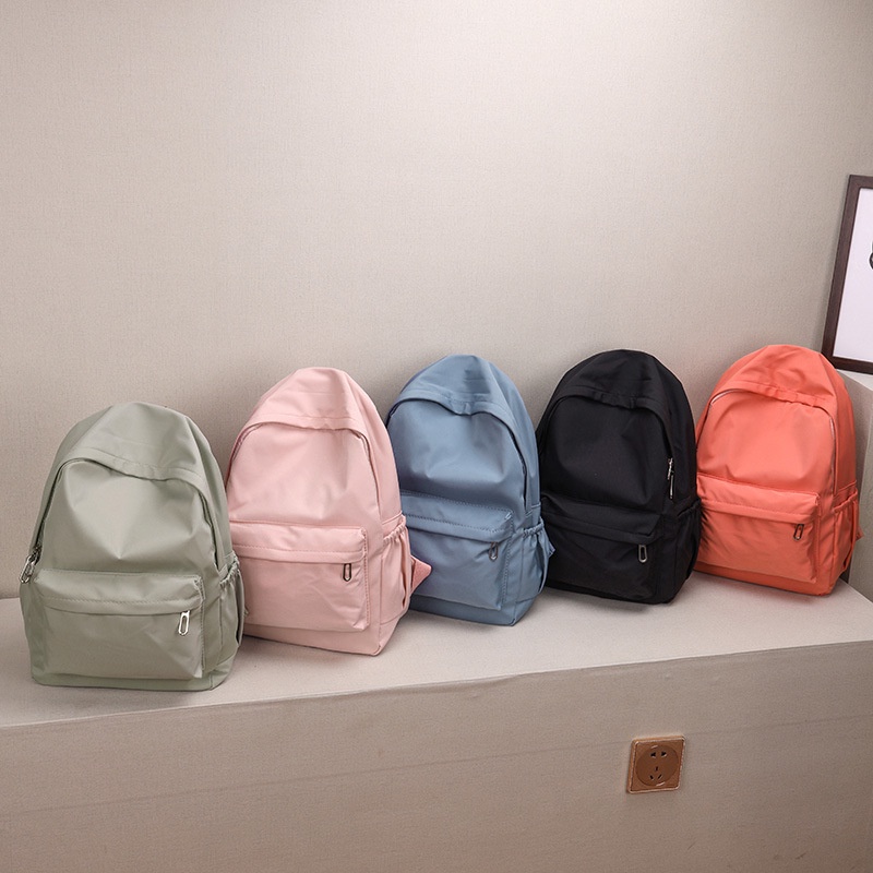 Balo YADOU từ nylon sức chứa lớn màu trơn tùy chọn đơn giản phong cách Hàn Quốc