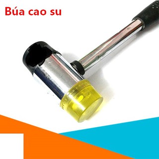 Búa Cao Su 2 Đầu loại lớn cán kim loại size 30mm