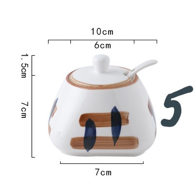 Hũ Đựng Gia Vị Gốm Sứ Oenon Kèm Muống Có Nắp 300ml OENEN Chính Hãng