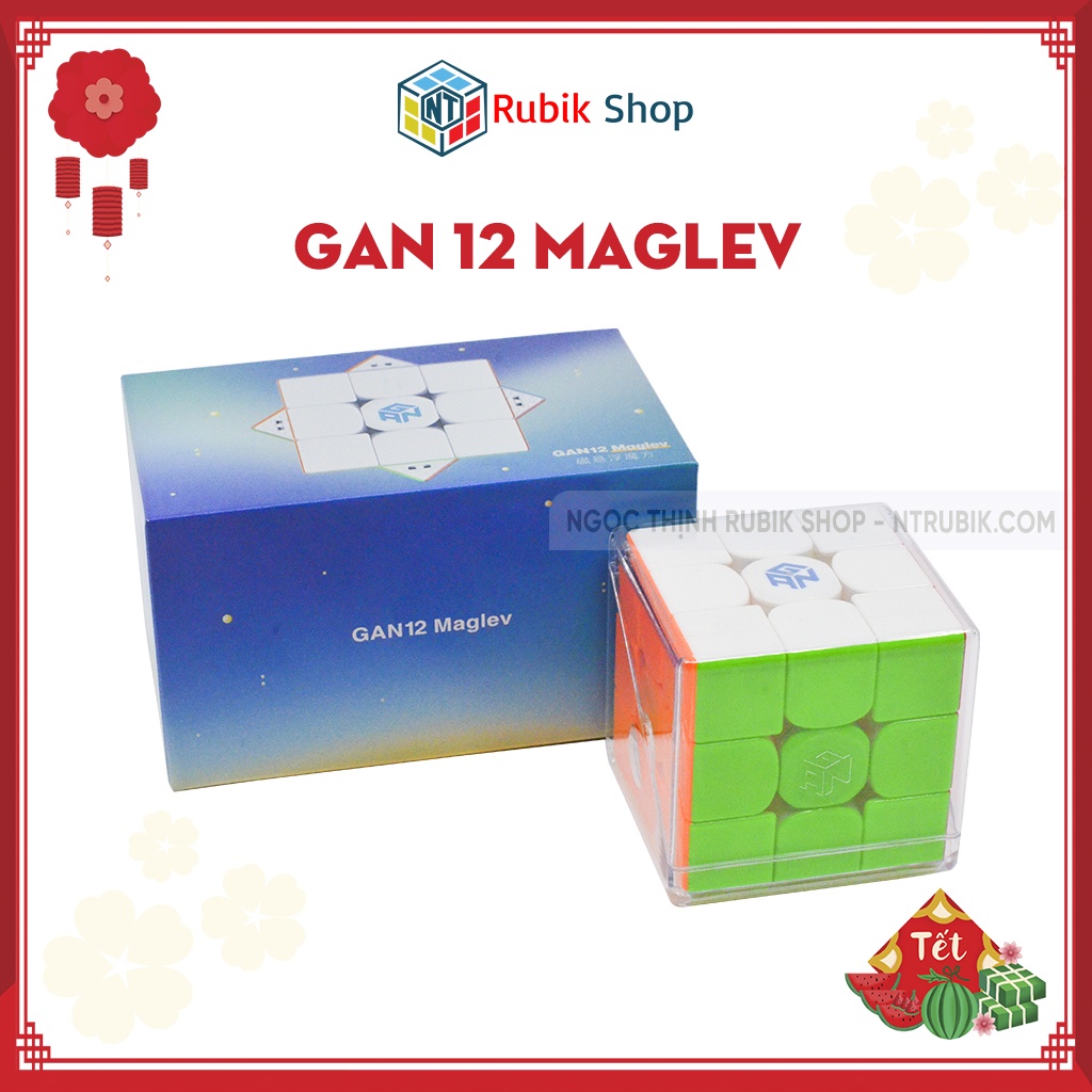 [Siêu Phẩm 2021] Rubik 3x3x3 GAN 12 SERIES 3 phiên bản: Maglev &amp; Gan 12M LEAP Stickerless không viền (Hãng Mod Nam châm)