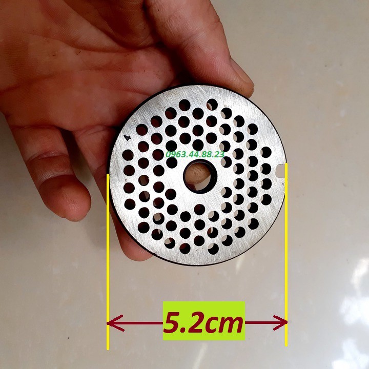 Phụ kiện máy xay thịt, mặt lưới máy xay thịt đùn - xàng phi 6- 8-12 lỗ 4mm