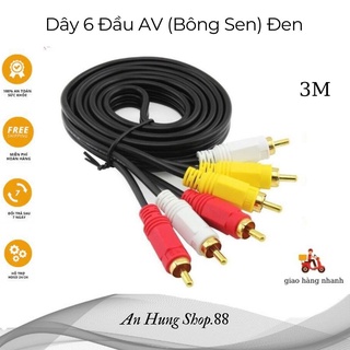 Dây AV 6 Đầu (AV) Hoa Sen , Dài 3m - GIÁ TÔT NHẤT
