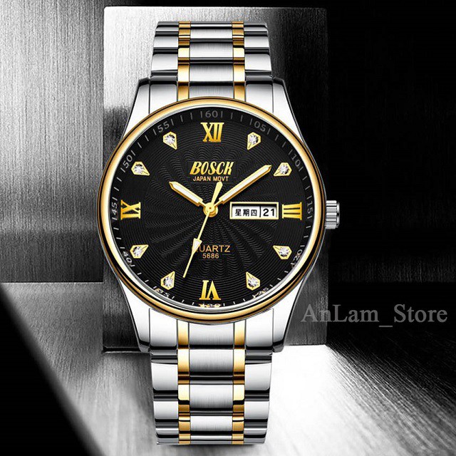 [ Siêu Đẹp ] Đồng Hồ Nam Thời Trang BOSCK Chống Nước Siêu Bền Dây Kim Loại Cao Cấp Chính Hãng | BigBuy360 - bigbuy360.vn