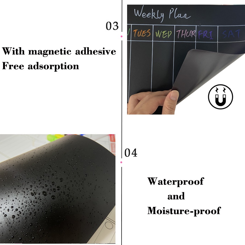 Bảng Đen Nam Châm Dán Tủ Lạnh Chống Bụi Cho Trẻ Em