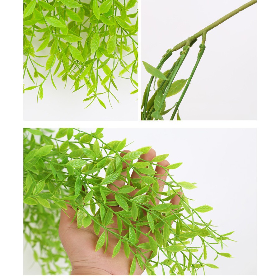 Dây leo lá giả Chùm Liễu Non 80 cm làm rèm cây xanh trang trí nhà cửa - Cây hoa giả