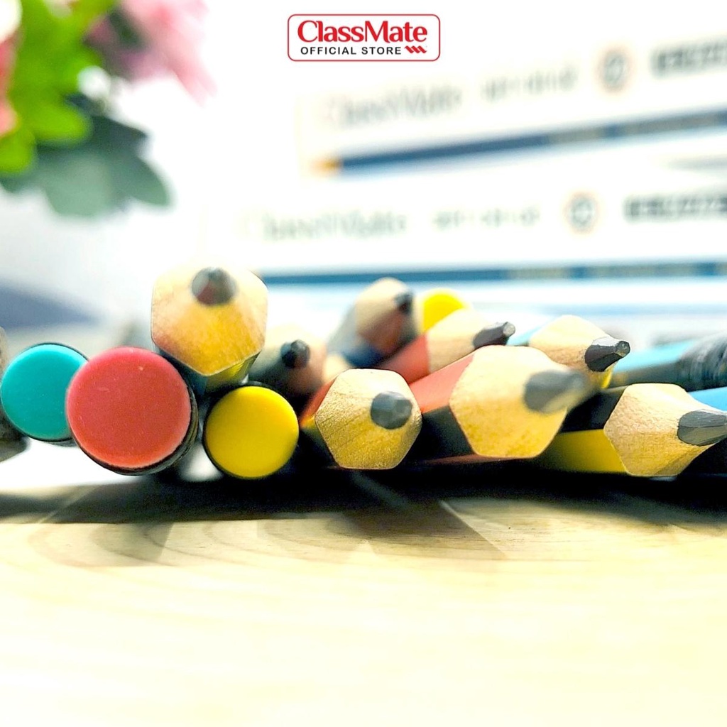 Bút Chì Gỗ Có Tẩy 2B CLASSMATE - 1 Chiếc - Nét Bút 0.5mm, Ngòi Chắc Chắn, Dùng Để Vẽ Tranh, Luyện Chữ Cho Bé CL-PC202
