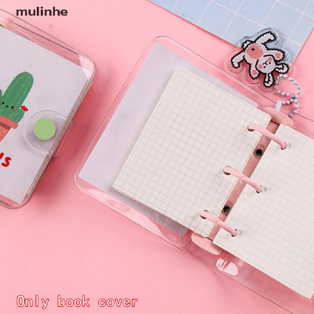 Mulinhe Sổ Tay 3 Vòng Tròn Mini Bằng PVC Trong Suốt Dễ Thương Sáng Tạo Cho Học Sinh vn