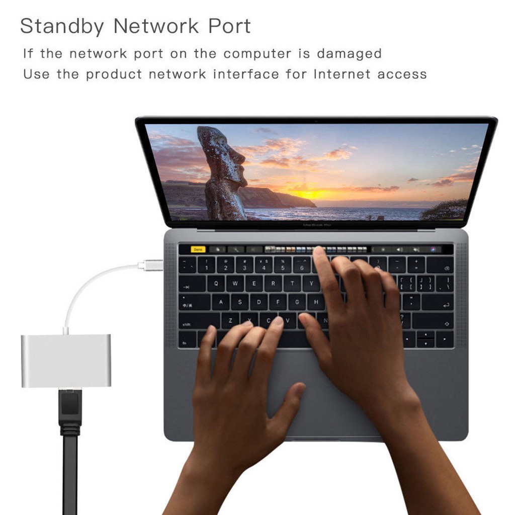 Cáp Chuyển Đổi USB Type C Sang HDMI, Hub USB Và Cổng Lan | BigBuy360 - bigbuy360.vn