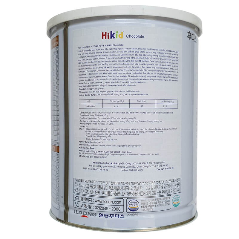 [Tem chống hàng giả] Sữa Hikid socola 650g (Date 2024)