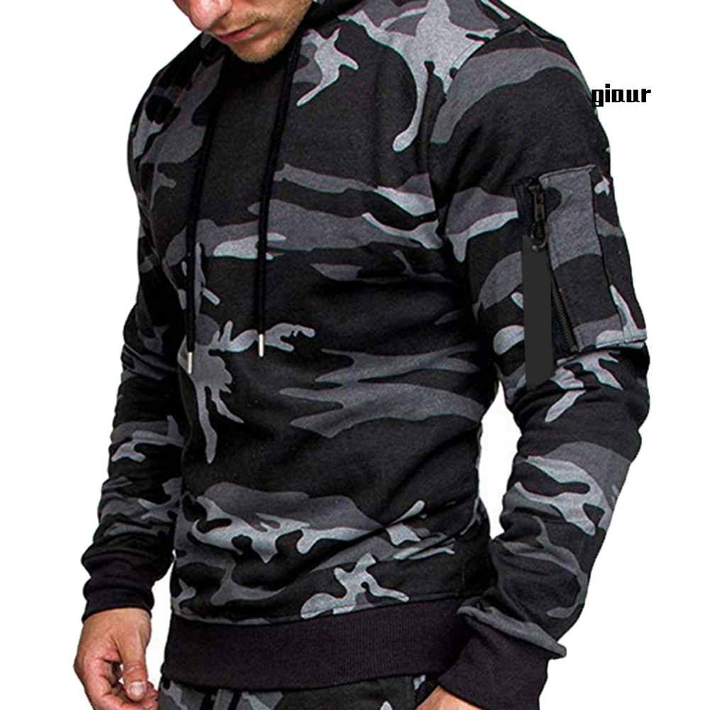 Áo Hoodies Tay Dài Hoạ Tiết Lính Cho Nam