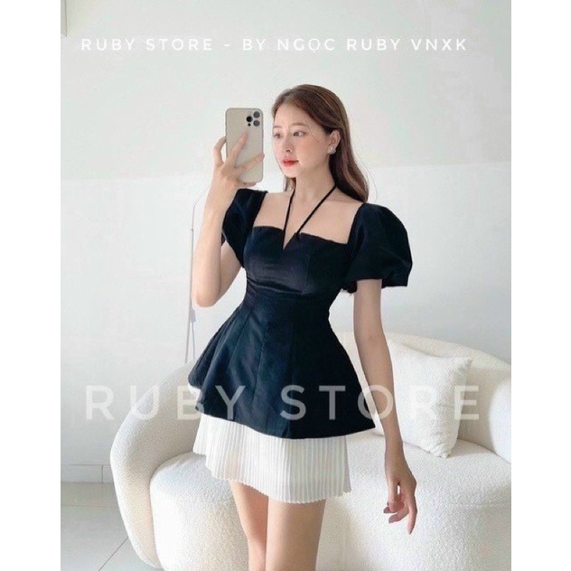 Sét peplum tay phồng cao cấp bigsize từ 60-90kg (Áo che khuyết điểm/ Mẹ bầu/ Mẹ đang cho con bú)
