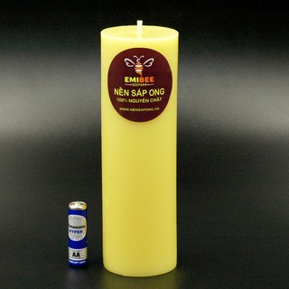 Nến Thơm Sáp Ong Emibee, Nến Trụ Cháy 120 Giờ