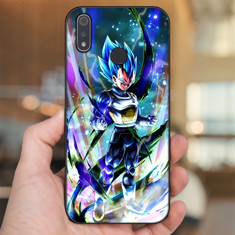 Ốp lưng Realme 3, 3 Pro viền đen in hình Vegeta Dragon Ball