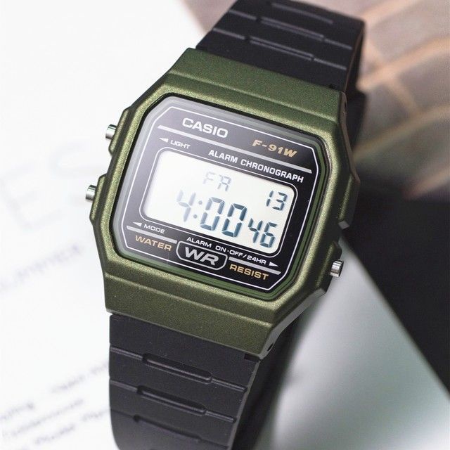 Đồng hồ unisex dây nhựa Casio Anh Khuê F-91WM-3ADF