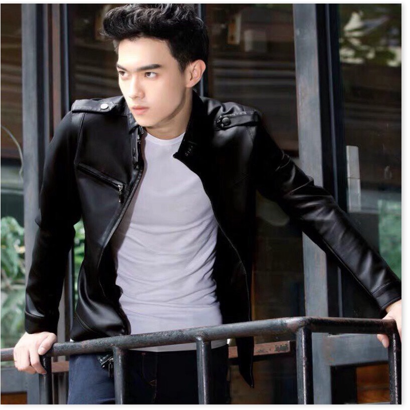 Áo khoác da nam dây kéo đồng da xịn k bong tróc cực ngầu cho anh em KME FASHION