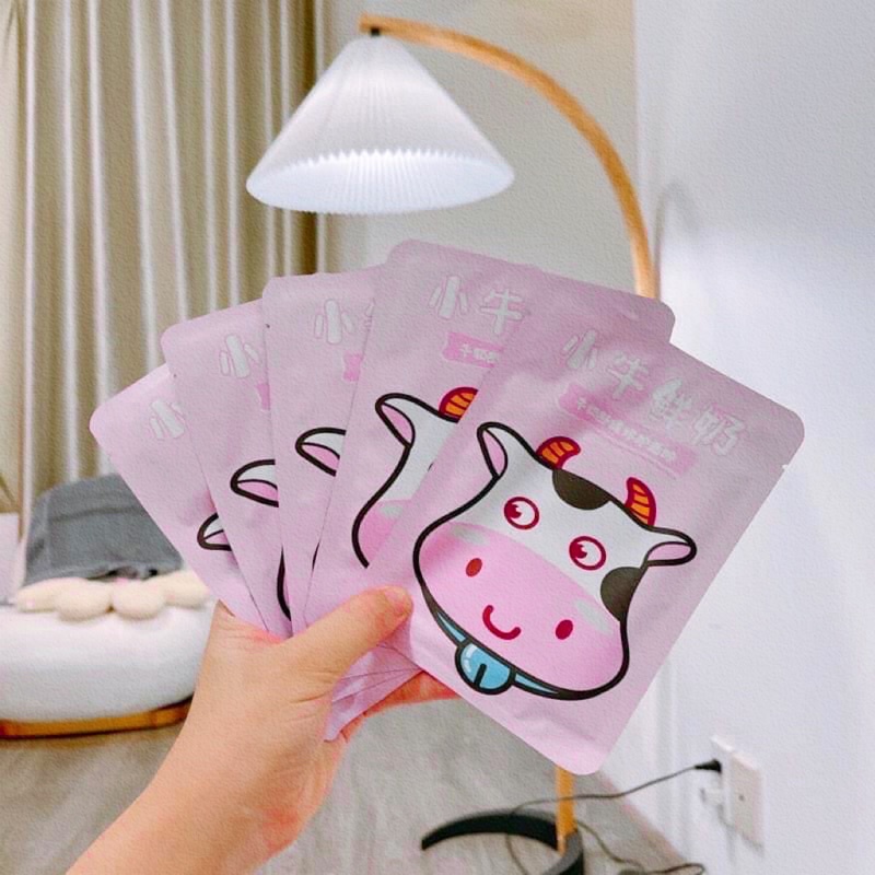 CAO CẤP Mặt Nạ Sữa Bò Sữa QISE MILK Trắng Da Thu Nhỏ Lỗ Chân Lông Dưỡng Ẩm Chống Lão Hoá Mask Giấy BIOAQUA IMAGES