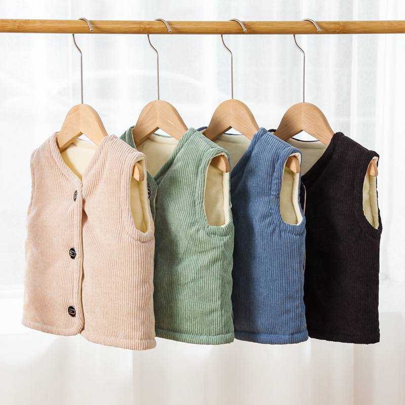 MezyTicky Trẻ em xuống áo vest cotton mùa thu đông trẻ sơ sinh và trẻ nhỏ trong áo vest trẻ em lớn thời trang dày dặn ấm áp