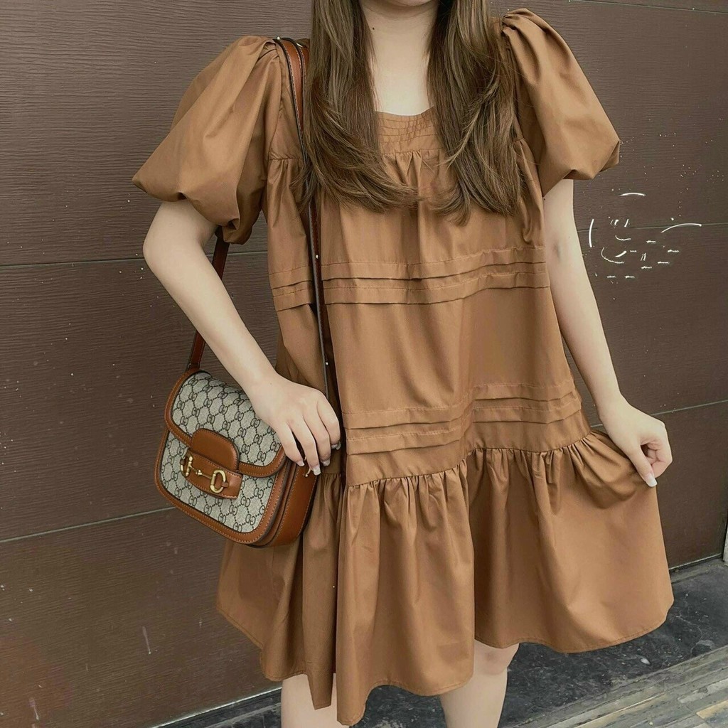 Đầm Babydoll Kèm Nơ Tay Ngắn Thời Trang Nữ Rose Fashion