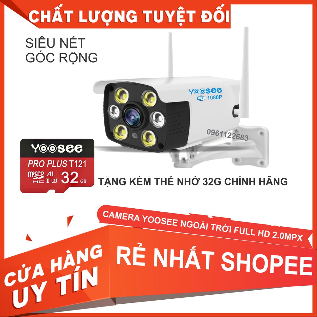 [COMBO] Camera YooSee ngoài trời Siêu nét 2.0mpx FullHD W26S + Thẻ nhớ 32G | WebRaoVat - webraovat.net.vn