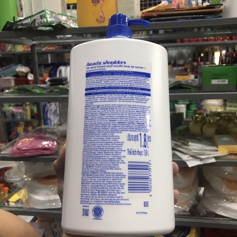 Dầu Gội Head &amp; Shoulder Bạc Hà (1800ml)