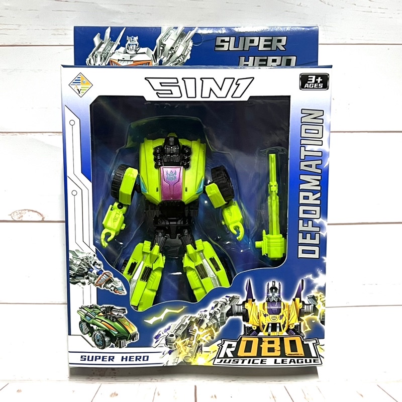 Hộp đồ chơi robot lắp ghép xe Justice League HY-8899