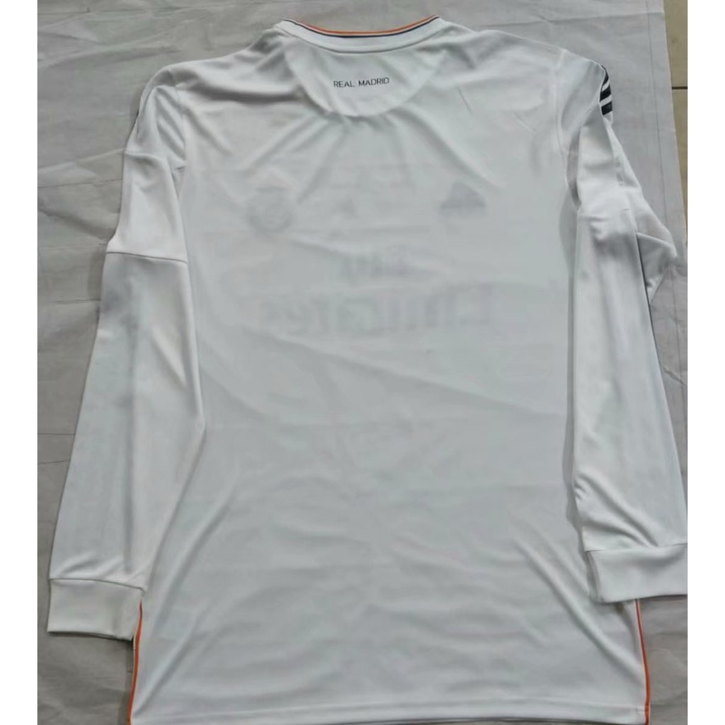 Áo thun bóng đá dài tay in họa tiết Jersi Real Madrid 2013/14 thời trang thể thao dành cho nam