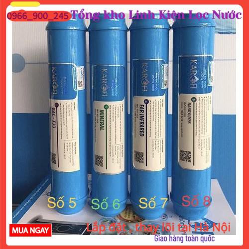 Combo 4 Lõi Lọc Số 5678 Karofi Chính Hãng 👉 Bộ Khoáng Dành Cho Tất Cả Các Máy Lọc Nước ( Hàng Chính Hãng)