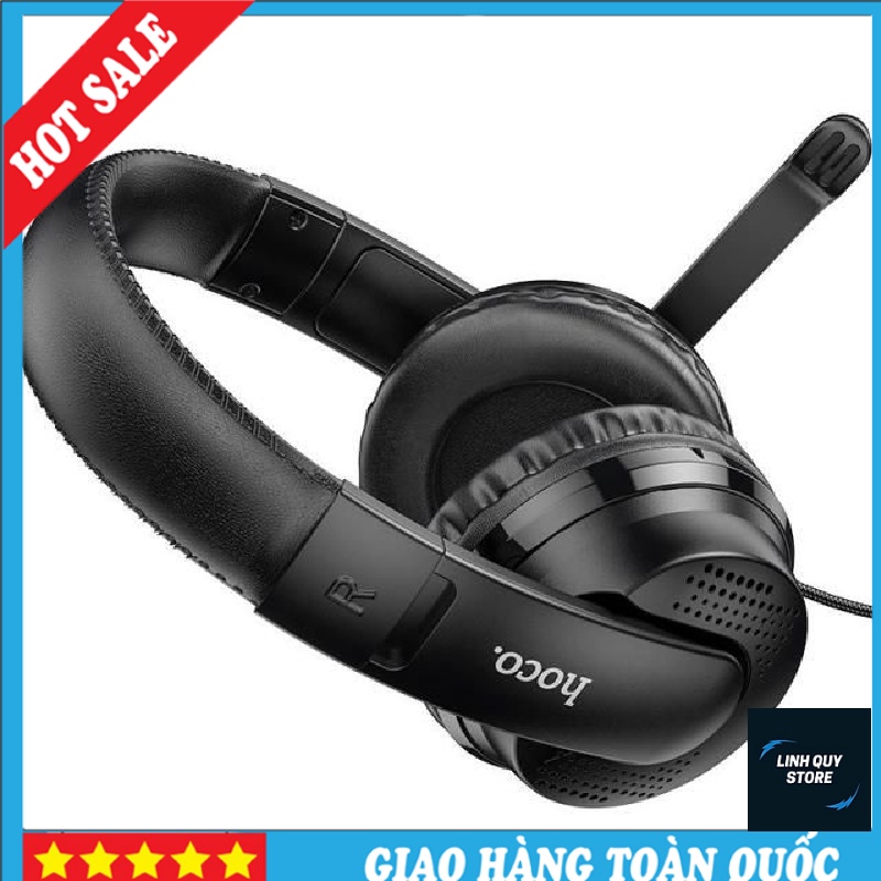 ⭐Bảo hành 1 năm⭐Tai nghe chụp tai gaming có mic hoco w103 , bass khủng có nút điều chỉnh âm lượng chuyên game